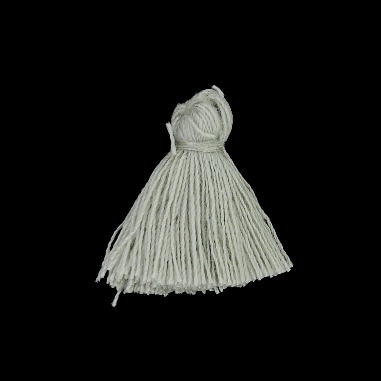 TEXTILE BEADS - TASSEL COTTON - 2.0cm GRAY (LIGHT) 228 - PACKAGE 100pcs.