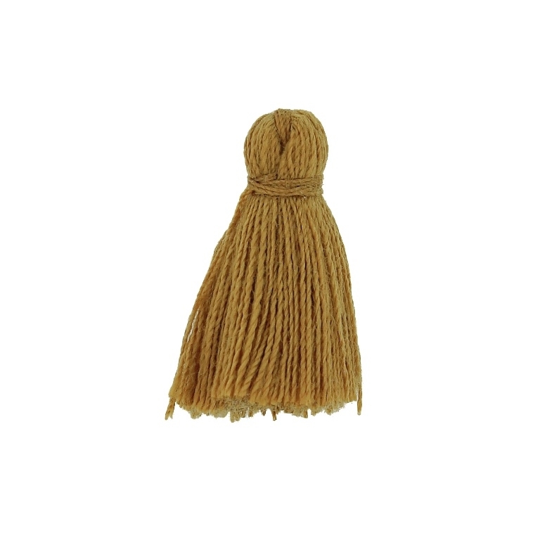 TEXTILE BEADS - TASSEL COTTON - 2.0cm TOBACCO 221 - PACKAGE 100pcs.