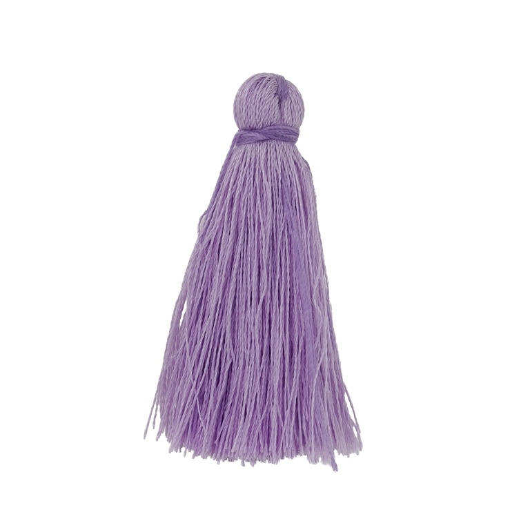 TEXTILE BEADS - TASSEL POLYESTER - 4.0cm PURPLE (LIGHT) 285 - 10pcs.