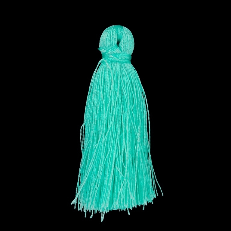 TEXTILE BEADS - TASSEL POLYESTER - 4.0cm MINT 300 - 10pcs.