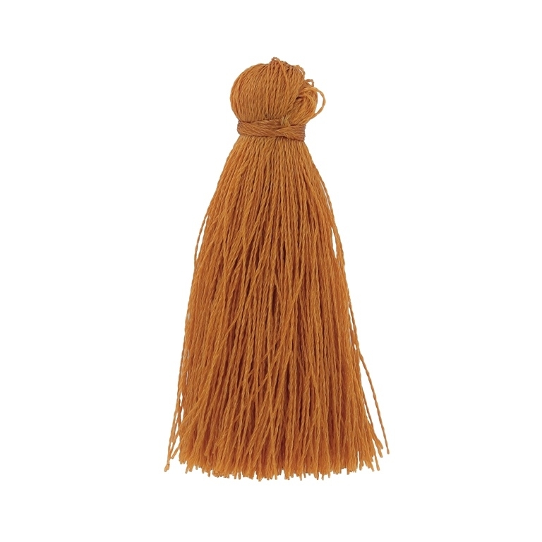 TEXTILE BEADS - TASSEL POLYESTER - 4.0cm ORANGE 256 - 10pcs.