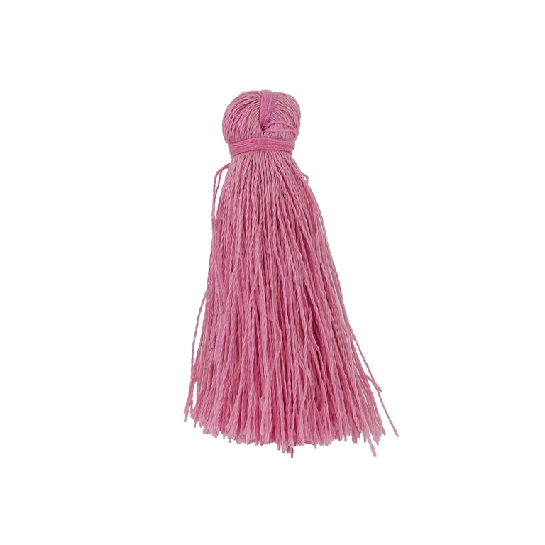 TEXTILE BEADS - TASSEL POLYESTER - 4.0cm PINK 280 - 10pcs.