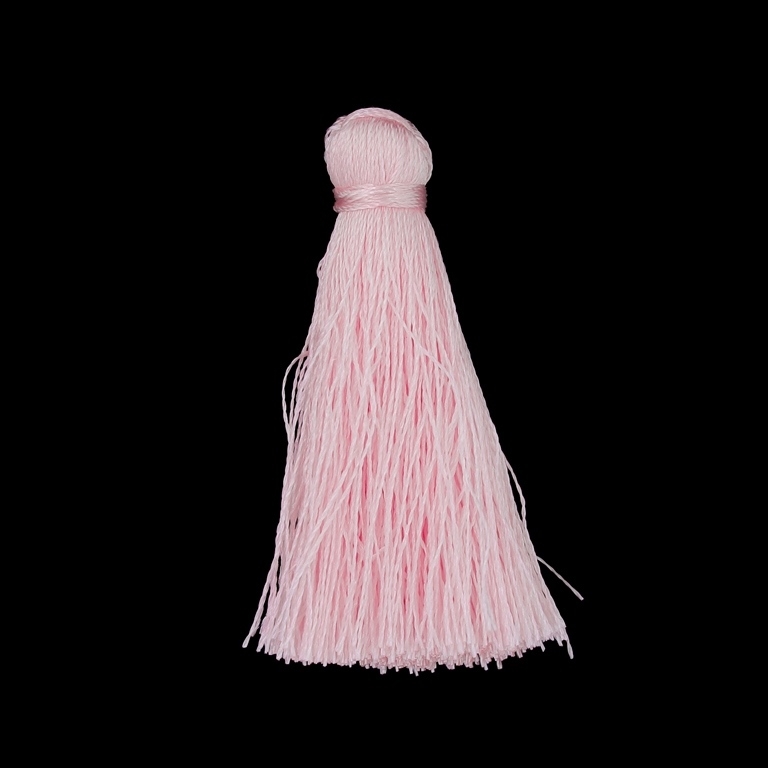 TEXTILE BEADS - TASSEL POLYESTER - 4.0cm PINK (LIGHT) 270 - 10pcs.