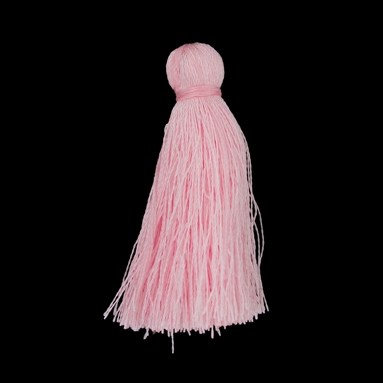 TEXTILE BEADS - TASSEL POLYESTER - 4.0cm PINK (LIGHT) 271 - PACKAGE 100pcs.