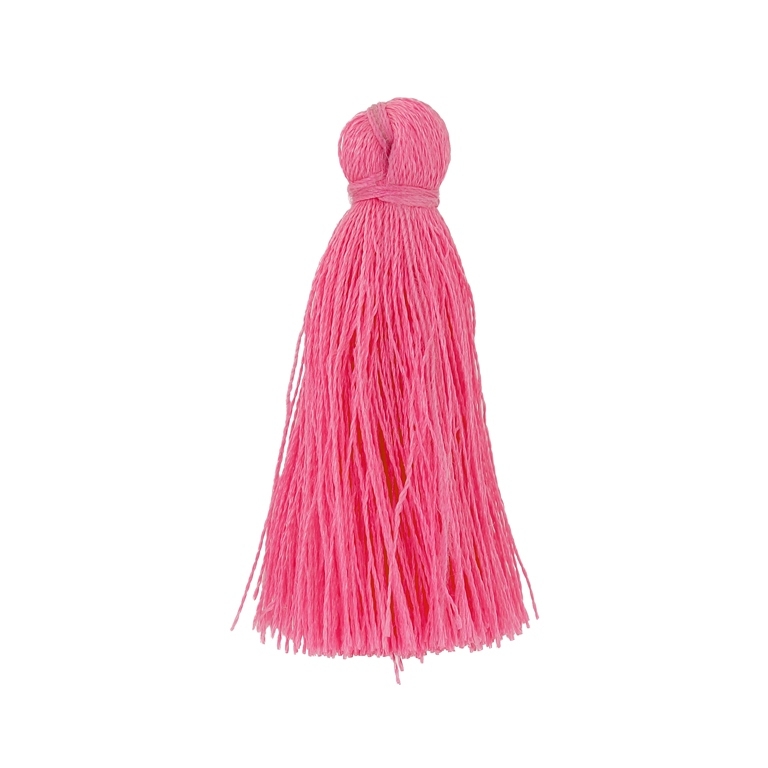 TEXTILE BEADS - TASSEL POLYESTER - 4.0cm PINK (DARK) 273 - PACKAGE 100pcs.