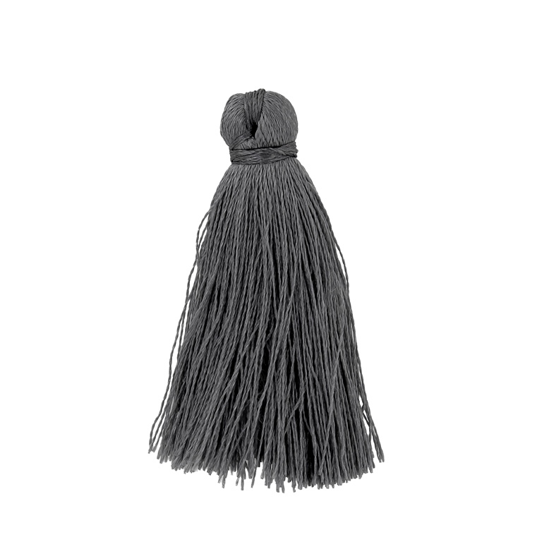 TEXTILE BEADS - TASSEL POLYESTER - 4.0cm GRAY 310 - 10pcs.