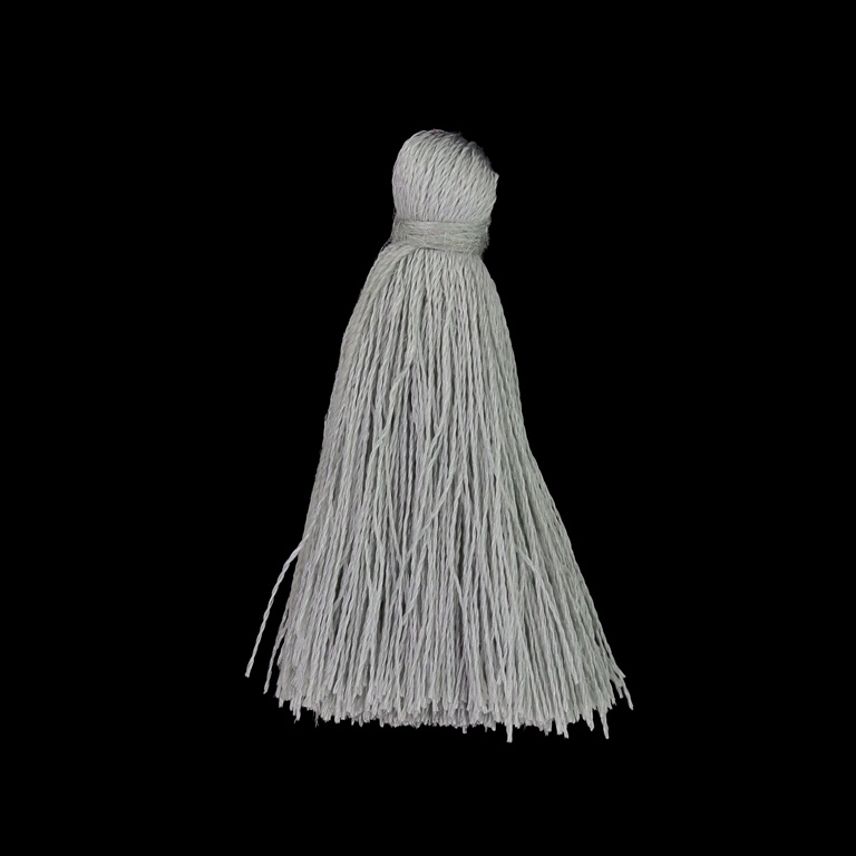 TEXTILE BEADS - TASSEL POLYESTER - 4.0cm GRAY (LIGHT) 309 - PACKAGE 100pcs.