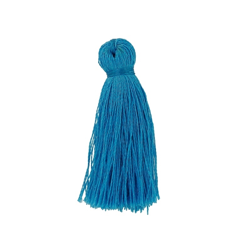 TEXTILE BEADS - TASSEL POLYESTER - 4.0cm BLUE 289 - PACKAGE 100pcs.