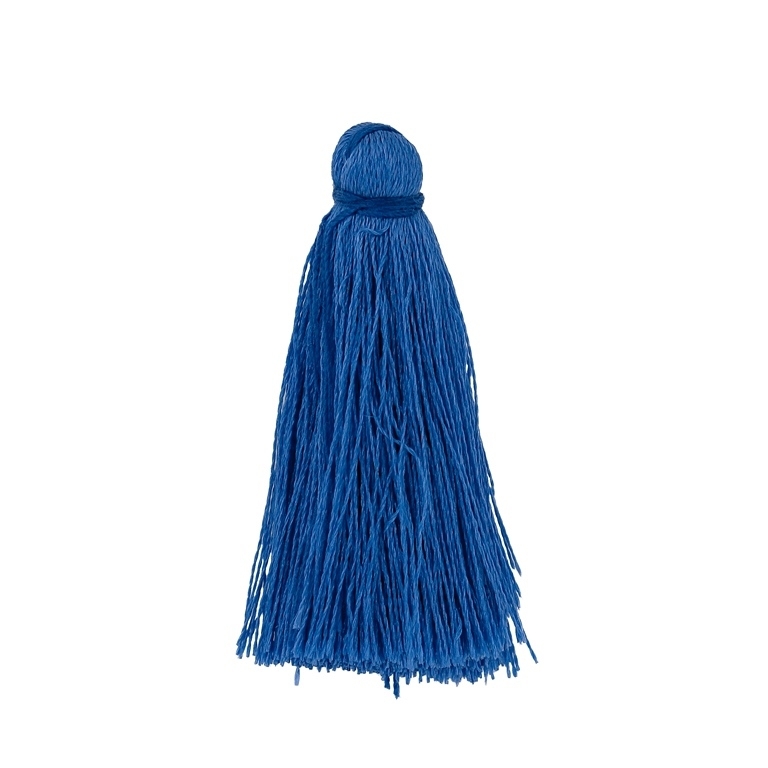 TEXTILE BEADS - TASSEL POLYESTER - 4.0cm BLUE 292 - PACKAGE 100pcs.