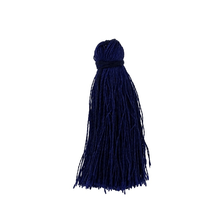 TEXTILE BEADS - TASSEL POLYESTER - 4.0cm BLUE (DARK) 295 - PACKAGE 100pcs.