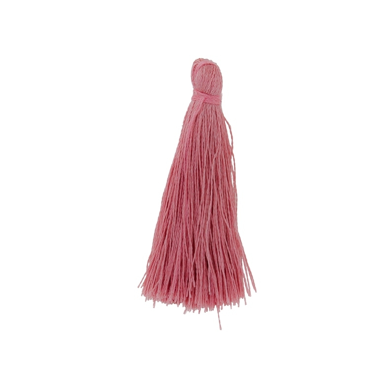 TEXTILE BEADS - TASSEL POLYESTER - 3.8cm ROSE DUST (LIGHT) 373 - PACKAGE 100pcs.