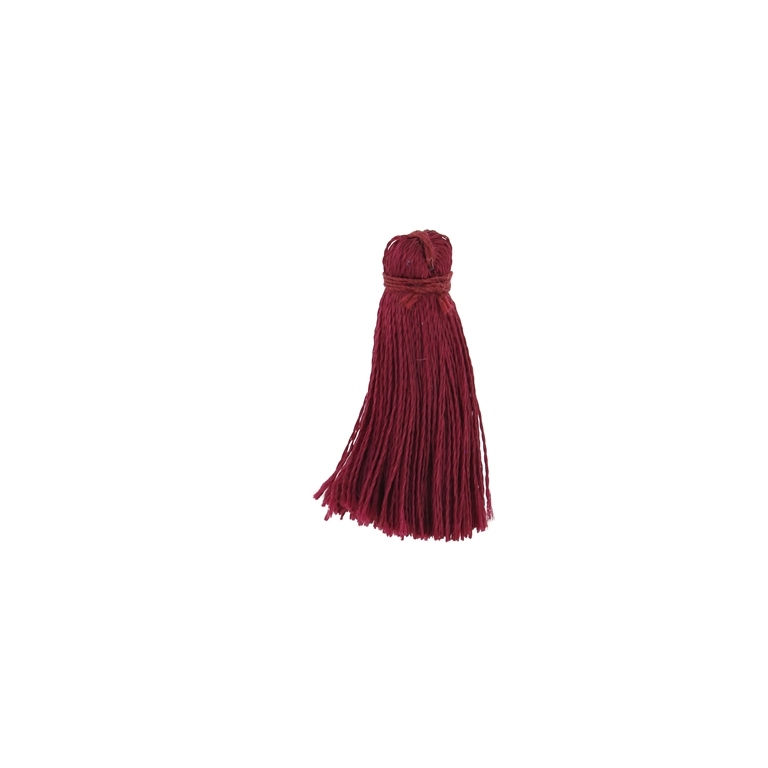 TEXTILE BEADS - TASSEL POLYESTER - 2.6cm BORDEAUX 338 - 10pcs.