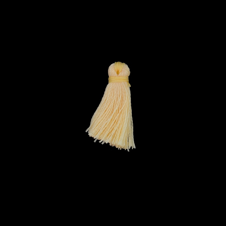 TEXTILE BEADS - TASSEL POLYESTER - 2.6cm YELLOW (LIGHT) 330 - 10pcs.