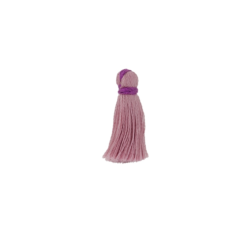 TEXTILE BEADS - TASSEL POLYESTER - 2.6cm ROSE DUST 359 - PACKAGE 100pcs.