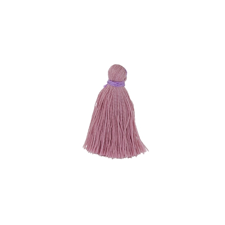 TEXTILE BEADS - TASSEL POLYESTER - 2.6cm ROSE DUST 360 - PACKAGE 100pcs.