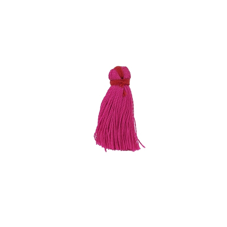 TEXTILE BEADS - TASSEL POLYESTER - 2.6cm CYCLAMEN (DARK) 336 - 10pcs.