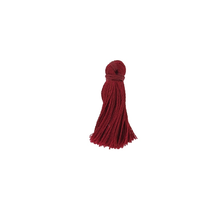 TEXTILE BEADS - TASSEL POLYESTER - 2.6cm RED (DARK) 337 - PACKAGE 100pcs.