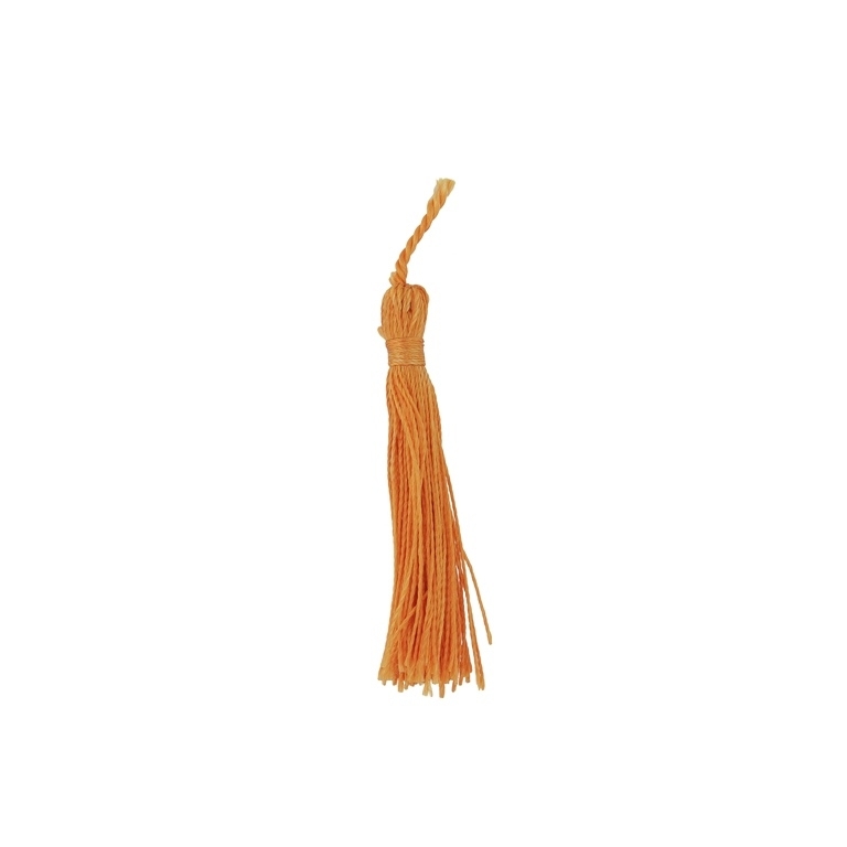 TEXTILE BEADS - TASSEL POLYESTER - 6.5cm ORANGE 15 - PACKAGE 100pcs.