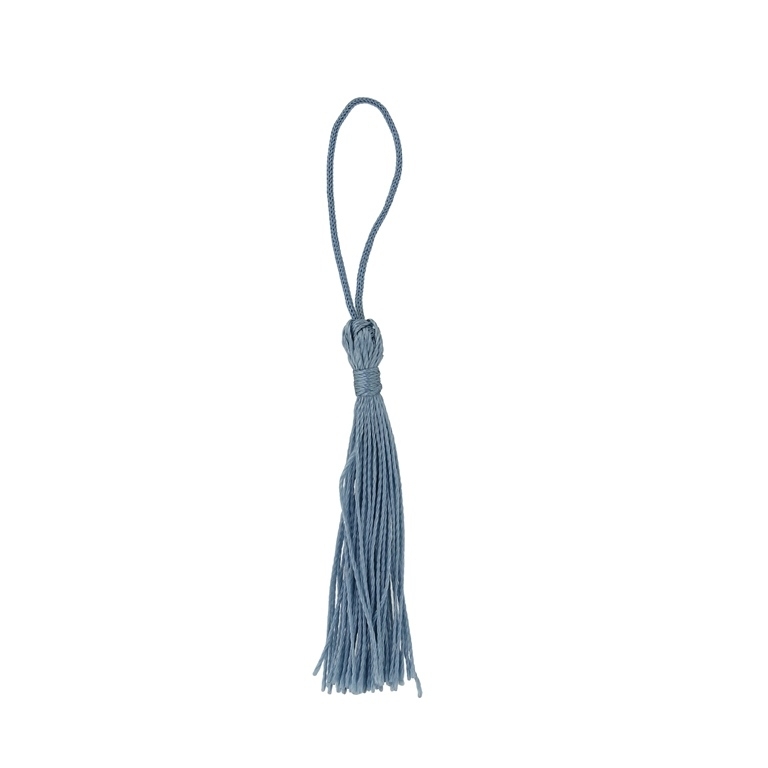 TEXTILE BEADS - TASSEL POLYESTER - 6cm BLUE (LIGHT) 10 - 20pcs.