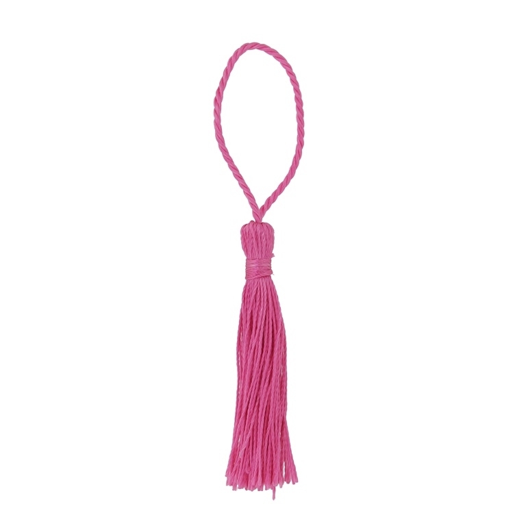 TEXTILE BEADS - TASSEL POLYESTER - 7cm CYCLAMEN 14 - 10pcs.