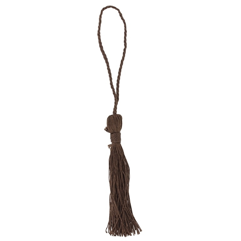 TEXTILE BEADS - TASSEL POLYESTER - 11cm BROWN (DARK) 26 - PACKAGE 100pcs.