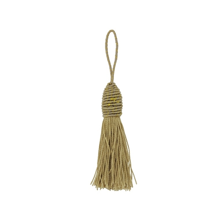 TEXTILE BEADS - TASSEL POLYESTER 03 - 7cm GOLD (DARK) 31 - PACKAGE 100pcs.