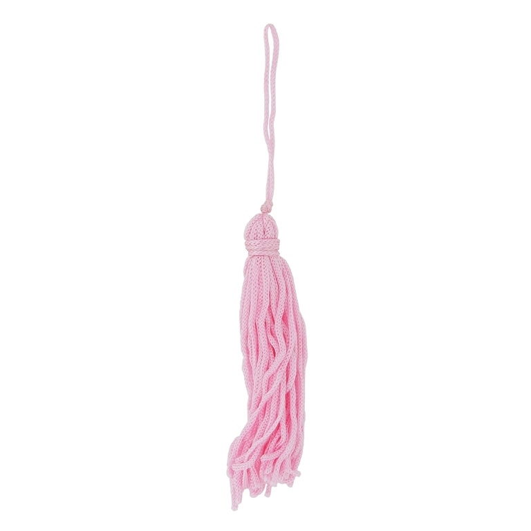 TEXTILE BEADS - TASSEL POLYESTER GSM - 7cm PINK (LIGHT) 35 - 10pcs.