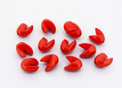 OPAQUE PLASTIC BEADS - PUZZLE 01 - ELLIPTICAL 17x11mm RED С07 - PACKAGE 500g Hole-2.0mm (820pcs.)