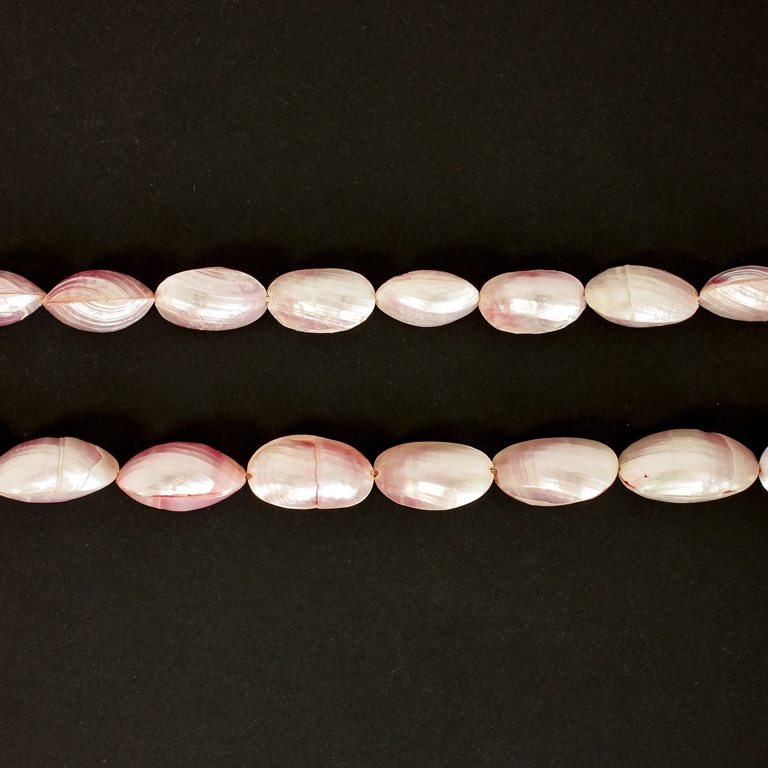 MOTHER OF PEARL BEADS - SEA SHELLS - 25x15x13mm PURPLE (LIGHT) 93 - PACKAGE (2x16pcs.)  Hole-1.0mm