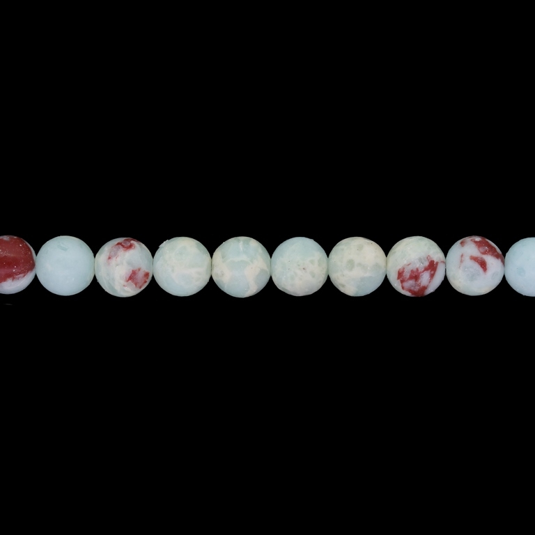 NATURAL STONE BEADS - JASPER IMPERIAL SHUSHAN - 8mm - STRING (48pcs.) Hole-1.0mm