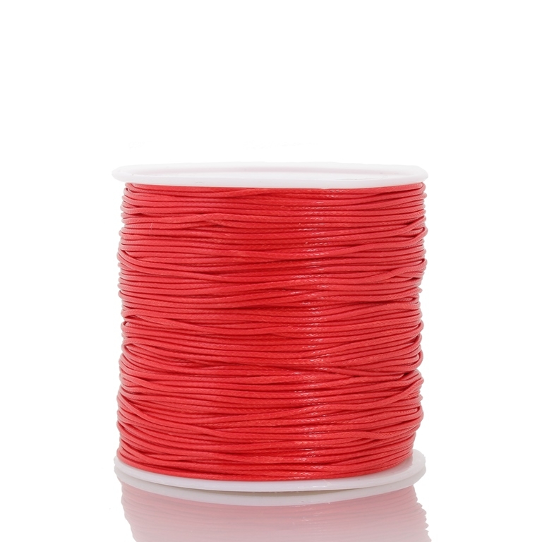 POLYESTER THREAD - 0.8mm RED (LIGHT) A016 - PACKAGE 2x75meters