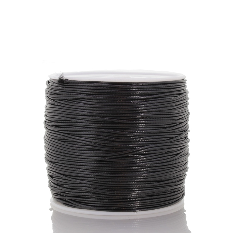 POLYESTER THREAD - 0.8mm BLACK F052 - PACKAGE 2x75meters