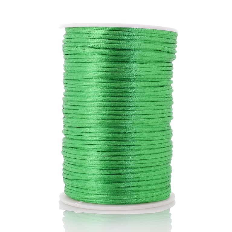 SATIN THREAD 2.0mm - GREEN GRASSY 233 - PACKAGE 2x90meters