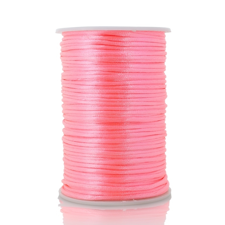 SATIN THREAD 2.0mm - PINK ELECTRICAL 219А - PACKAGE 2x90meters