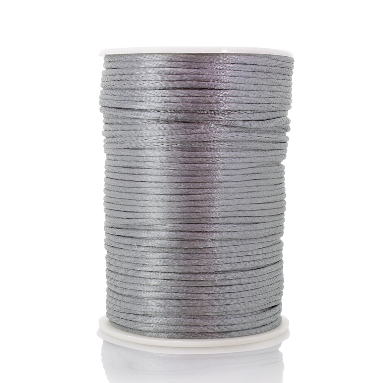 SATIN THREAD 2.0mm - GRAY 302А - PACKAGE 2x90meters