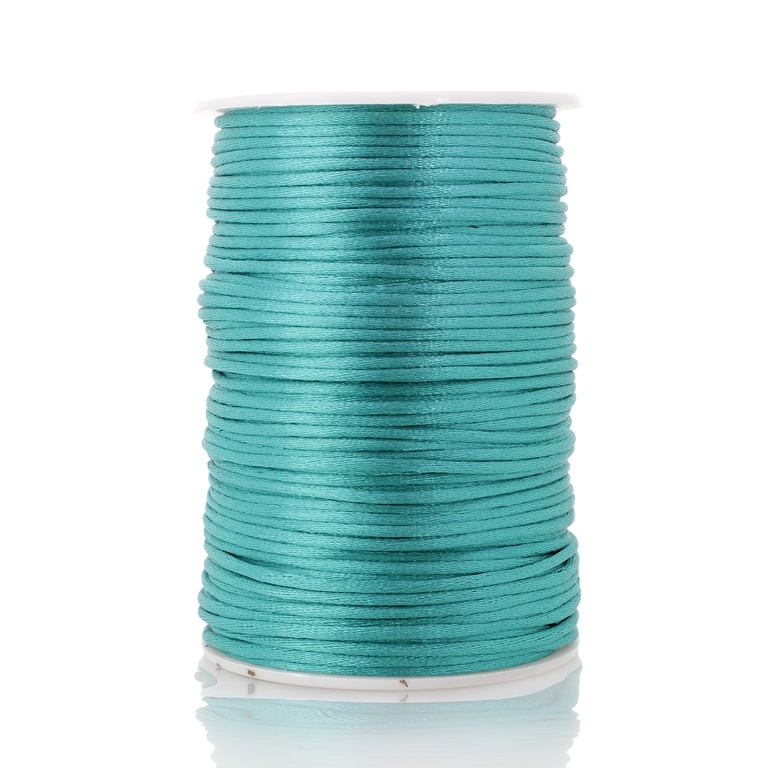 SATIN THREAD 2.0mm - TURQUOISE GREEN 257А - 90meters