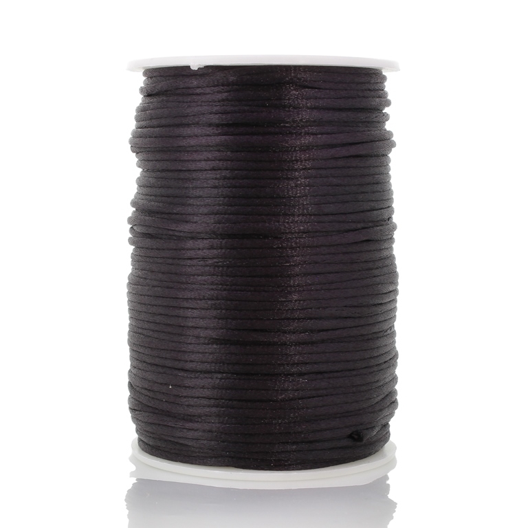 SATIN THREAD 2.0mm - BLACK 271 - PACKAGE 2x90meters