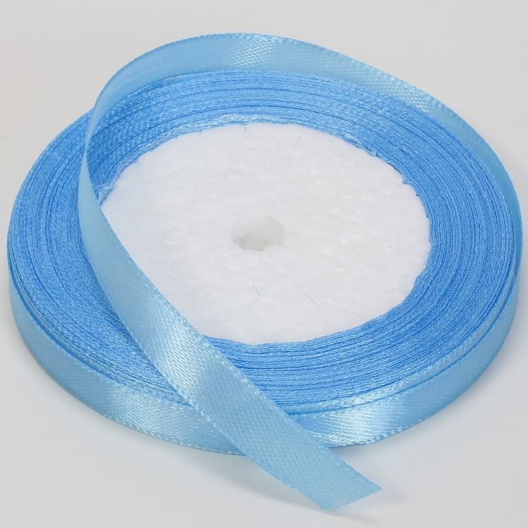 SATIN RIBBON 1.0cm - BLUE SKY (LIGHT) 185 - PACKAGE 10х25yards(22m)