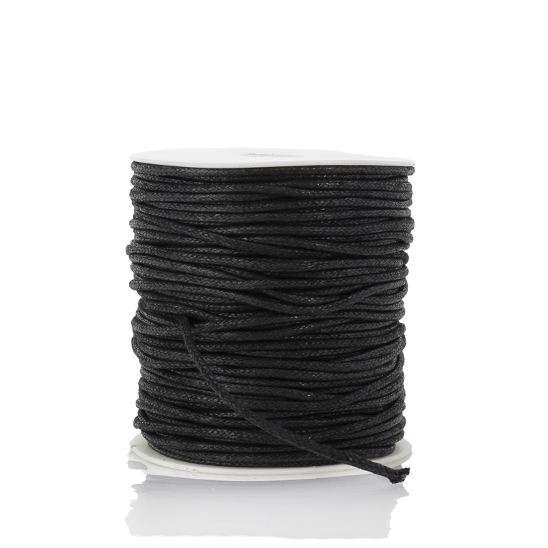 COTTON THREAD 2.0mm - BLACK  332 - 70 yards(64m)