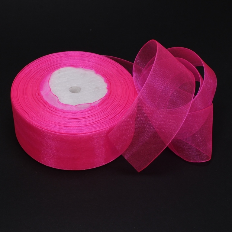 ORGANZA RIBBON 4.0cm - CYCLAMEN 000 - PACKAGE 4x50yards(45m)