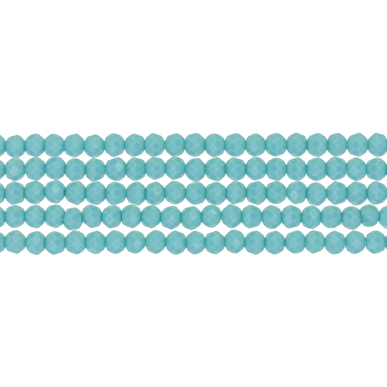 СТЪКЛЕНИ МЪНИСТА - КРИСТАЛИ - 4х3мм - ПЛЪТНИ - ТЮРКОАЗ СИН 054 - ПАКЕТ (5х128 бр.) Отвор-1.0мм