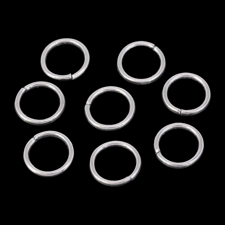 METAL ELEMENTS - JUMP RINGS - 1.0x8mm NICKEL COLOR (DARK) - 50g (338pcs.)