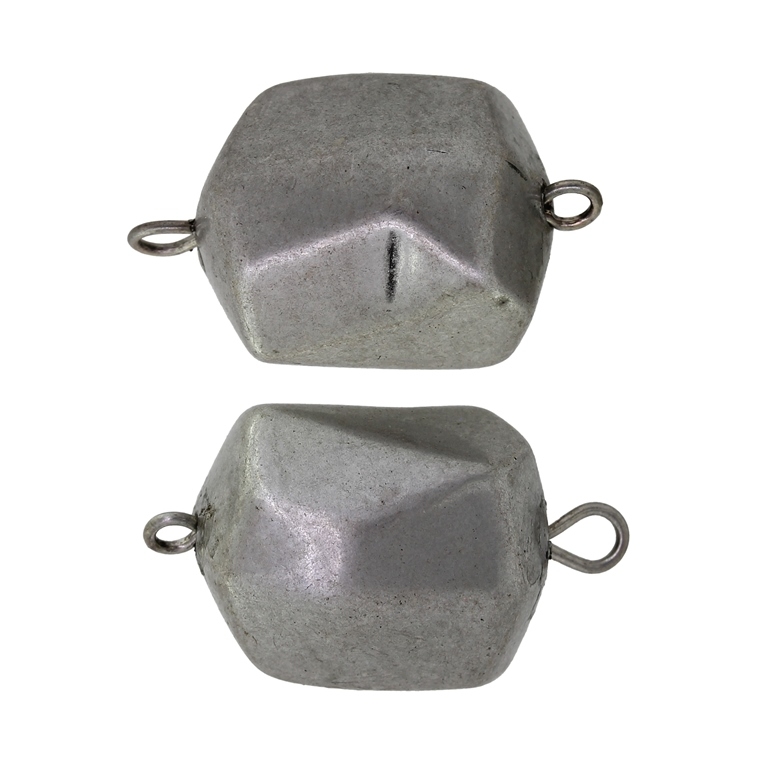 METAL PLATED PLASTIC / CCB CONNECTING ELEMENTS - OVAL IRREGULAR 09 - 25x15x14mm NICKEL MATTE - PACKAGE 500g Hole-2.0mm (180pcs.)