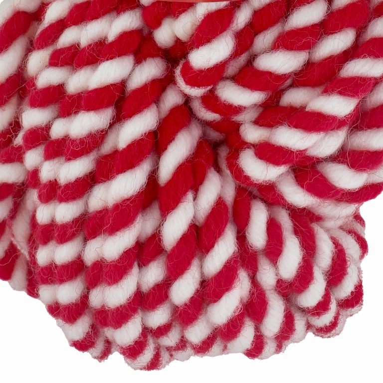 YARN - BABA MARTA BALKAN - WHITE-RED - 25m - WOOL AND ACRYLIC - PACKAGE (5 skeins)