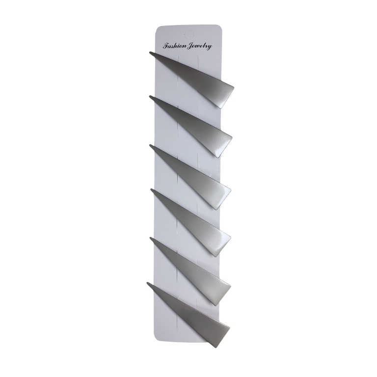 JEWELRY - METAL SNAP HAIR CLIP - METAL - MODEL 12 - 8.6x2.3x1.2cm GRAY (MATTE) - PACKAGE 6pcs.