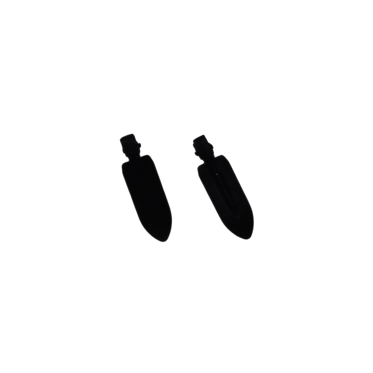 JEWELRY - METAL SNAP HAIR CLIP - METAL AND VELVET - MODEL 13 - 6.7x2.0x1.0cm BLACK - 2pcs.