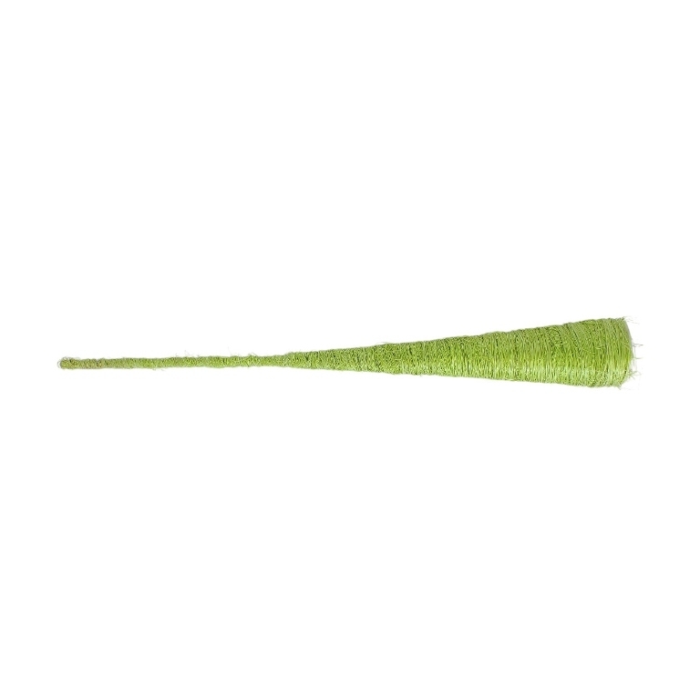 MATERIALS FOR CRAFT AND DECORATION - COCONUT GRASS FIGURES - CONE 01 - 3.5x30cm - GREEN (LIGHT) - 1pc. Hole-3cm