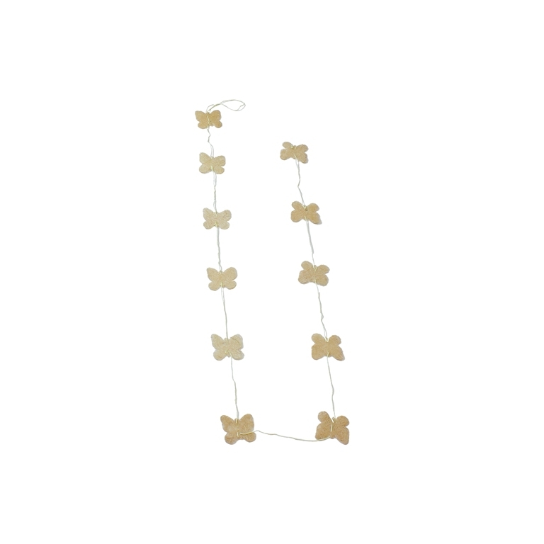 MATERIALS FOR CRAFT AND DECORATION - COCONUT GRASS FIGURES - BUTTERFLY 01 - GARLAND - 5x5x0.15cm - BEIGE (LIGHT)-ECRU (LIGHT) - 1pc.