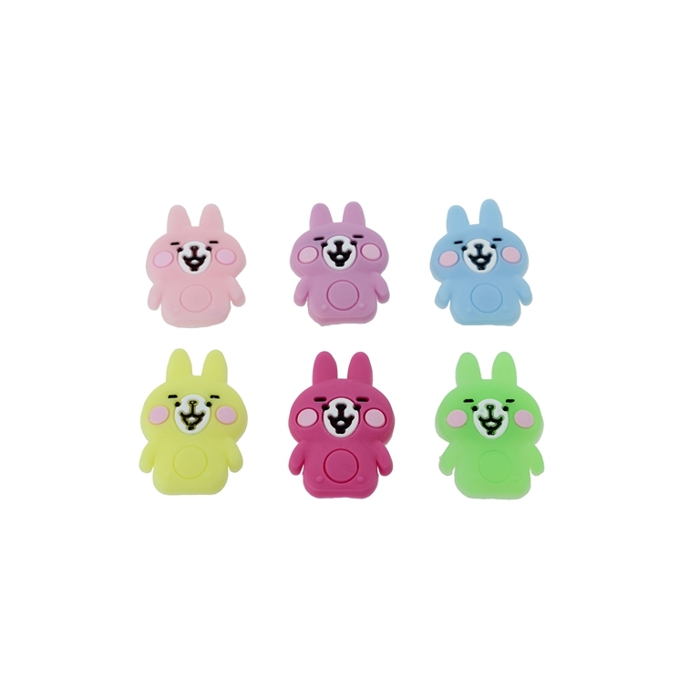 PLASTIC BEADS - RUBBER 3D - FOR GLUING - RABBIT 17 - 20x32x3mm MIX - 10pcs.