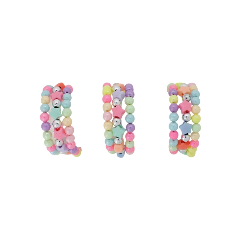 JEWELRY - CHILDREN'S BRACELET - MEMORY WIRE AND PLASTIC - STAR G160 - NICKEL AND MIX - 1pc.